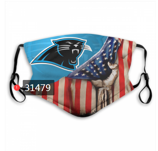 NFL 2020 Carolina Panthers 107 Dust mask with filter